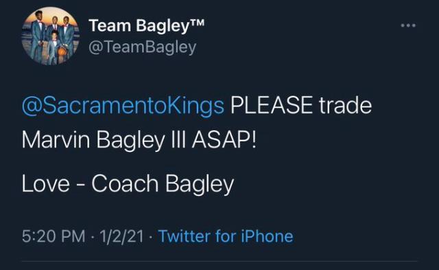 开云官网-巴格利的国王生涯前途暗淡?父亲炮轰主帅请求交易